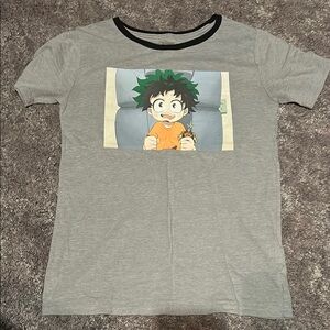 Gray Kids T-Shirt with Cartoon Print